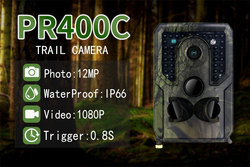 PR400C Avcı Takip Kamerası 12MP IP54 30FPS Su Geçirmez