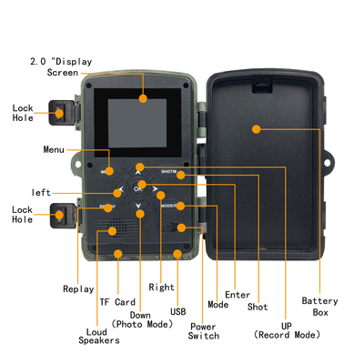 Micro SD HD Yol Kamerası IP54 Suya Dayanıklı 16MP Yüksek Çözünürlüklü Yol Kamerası