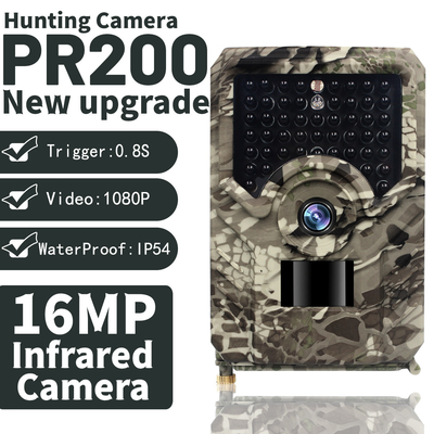 PR200 PRO Wildlife Trail Kamera IR 940nm LED Avcılık Kamera IP56 Gece Görüşlü Suya Dayanıklı Vahşi Kamera